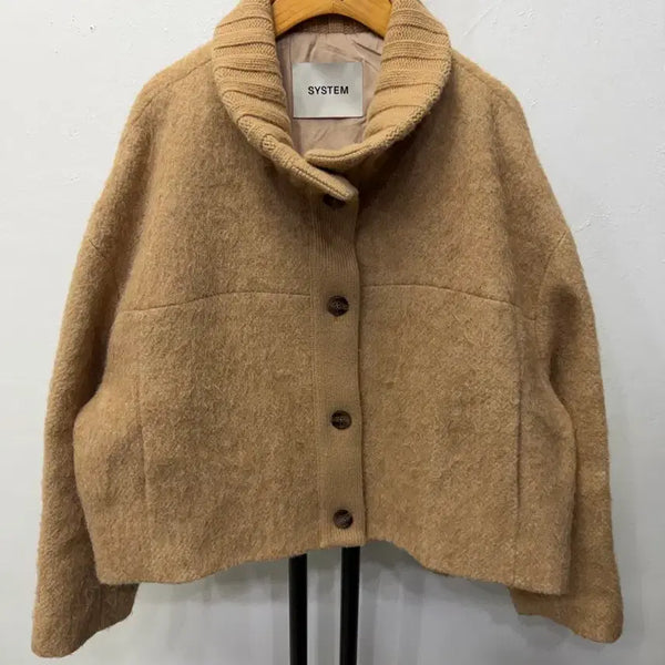 [BUNJANG] System 25SS Oversized Camel Knit Jacket Size 82 / 정품) 시스템 한섬 25ss 오버핏 카멜 니트 자켓 82