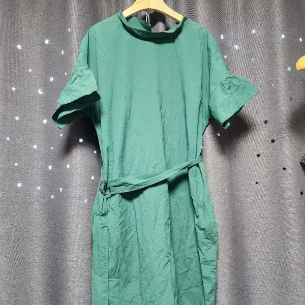 [BUNJANG] Renoma Belted Midi Dress - Size S / 미사용 //레노마 바스락 벨트 미디 원피스-S