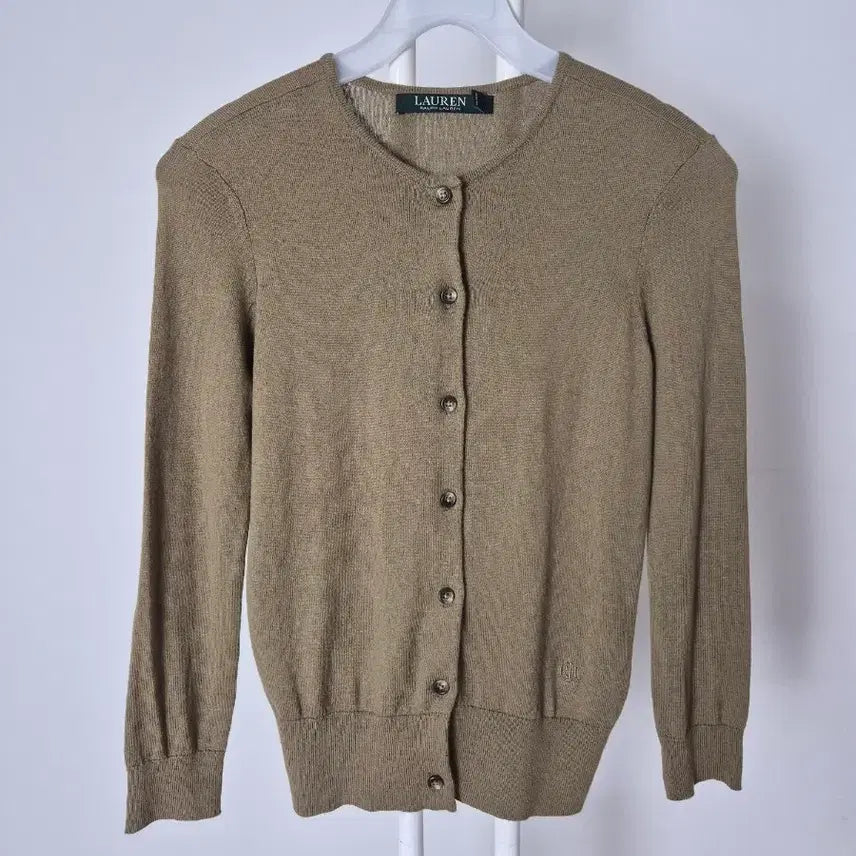 [BUNJANG] Ralph Lauren Lauren Cardigan Khaki XXS / 랄프로렌 로렌 가디건 카키/XXS