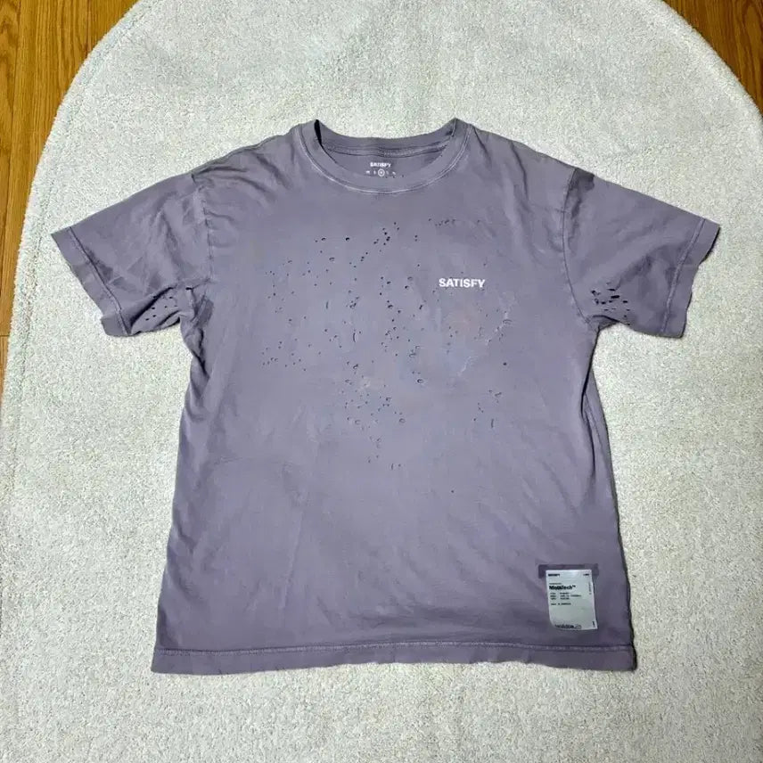 [BUNJANG] Satisfy Lavender Short Sleeve T-Shirt M / 새티스파이 라벤더 색상 반팔 티셔츠 m