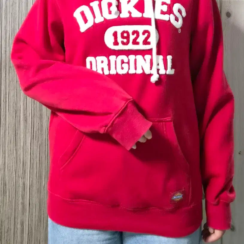[BUNJANG] Dickies 1922 Original Hoodie Red / 디키즈 1922 오리지널 기모 후드티 레드 90