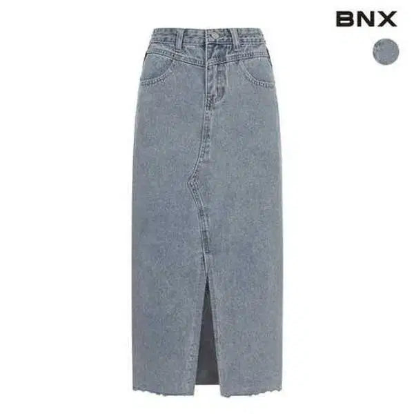 [BUNJANG] BNX Light Wash Denim Long Skirt / BNX 데님 롱 스커트 연청