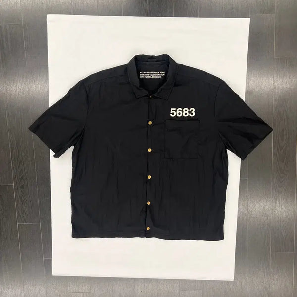 [BUNJANG] Willy Chavarria x Hummel Short Sleeve Shirt Black M / 윌리차바리아 x 험멜 반팔셔츠 M