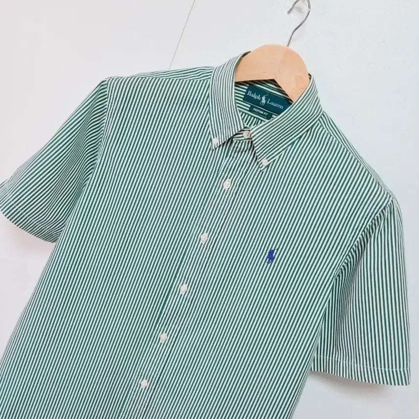 [BUNJANG] Polo Ralph Lauren Men's Striped Short-Sleeve Shirt / 남성 폴로 랄프로렌 POLO 스트라이프 반팔 남방 셔츠 여름