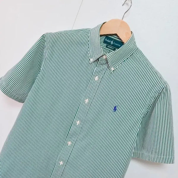 [BUNJANG] Polo Ralph Lauren Men's Striped Short-Sleeve Shirt / 남성 폴로 랄프로렌 POLO 스트라이프 반팔 남방 셔츠 여름