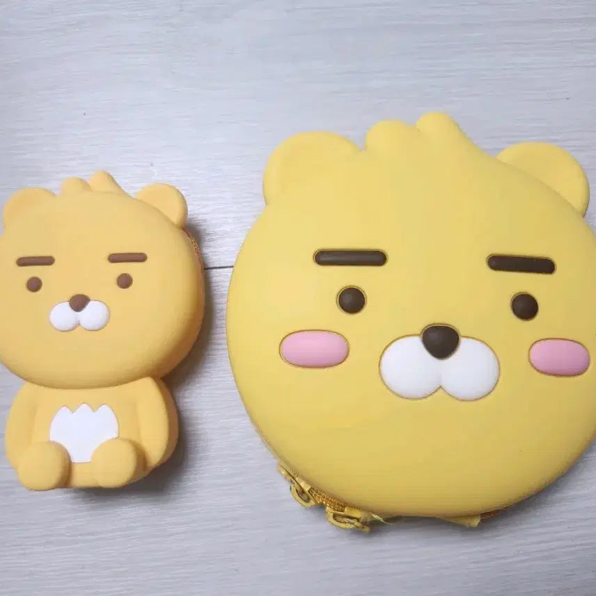 [BUNJANG] Kakao Friends Ryan Silicone Pouch Set / 라이언 실리콘 파우치2종 일괄