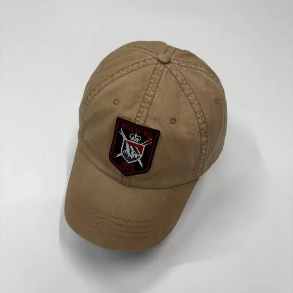 [BUNJANG] Polo Ralph Lauren 90s Vintage Mountain Rescue Patch Leather Strap Ball Cap / 폴로 랄프 로렌 90s 빈티지 마운틴 레스큐 패치 가죽스트랩 볼캡 모자