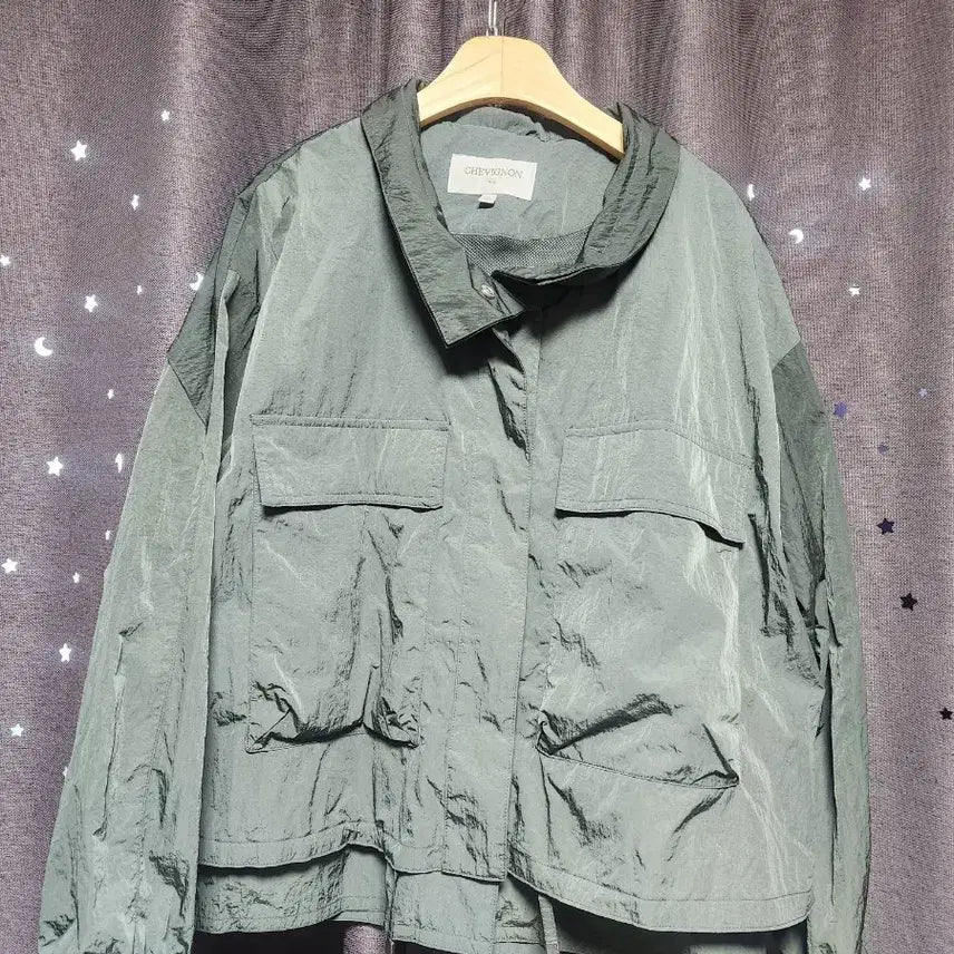 [BUNJANG] CHEVIGNON Windbreaker Short Jacket Khaki / 쉐비뇽 CHEVIGNON 윈드브레이커 숏자켓 카키-88