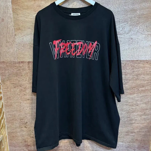 [BUNJANG] FREEDOM Short Sleeve T-Shirt Black 3XL / FREEDOM 프리덤 반팔 티셔츠 블랙 3XL