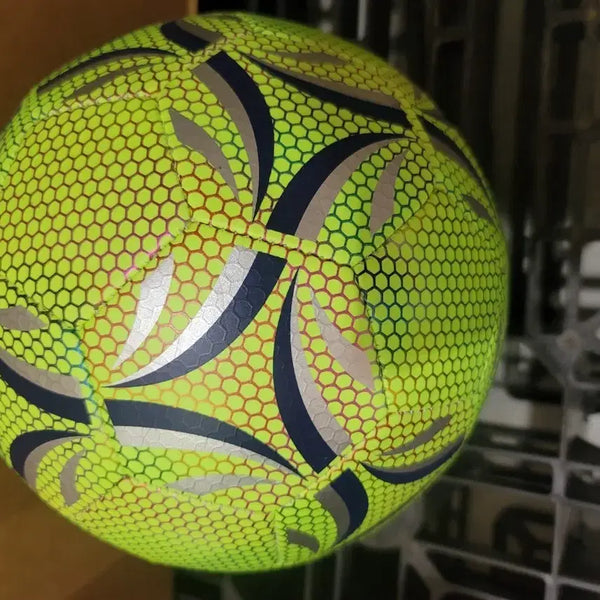 [BUNJANG] Size 5 Fluorescent Luminous Soccer Ball Bundle with Storage Net and Inflation Pin / 새상품 형광 야광 축구공 5호+보관 망+공기주입  핀