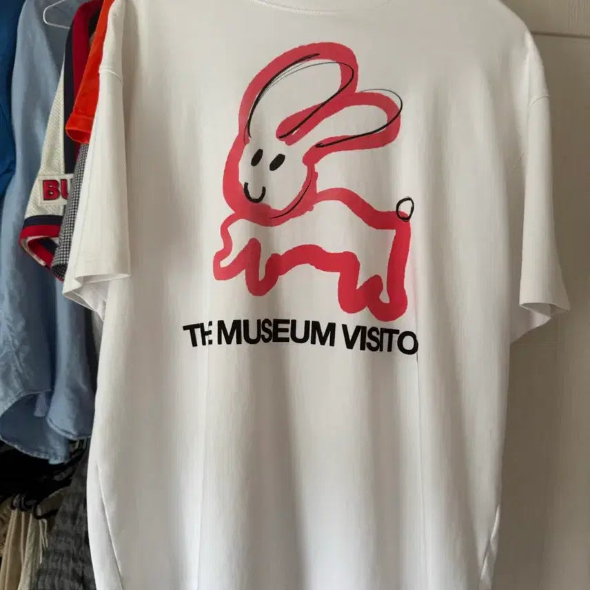 [BUNJANG] The Museum Visitor Rabbit Short Sleeve T-Shirt L / 더뮤지엄비지터 래빗반팔티 L