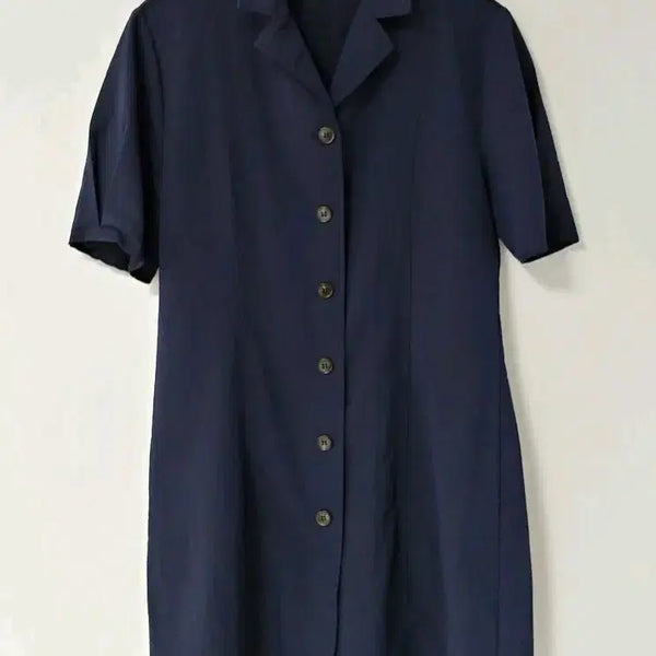 [BUNJANG] Plastic Island Navy Collar Dress (Size M) / 플라스틱아일랜드 네이비 카라 원피스 (M사이즈)