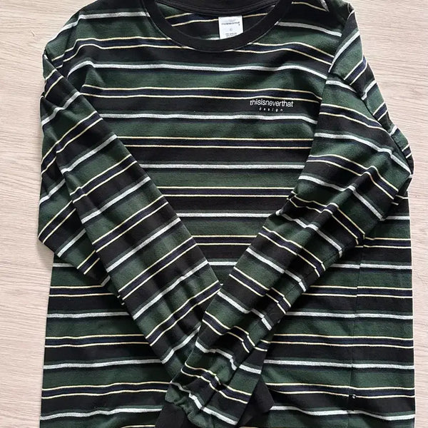 [BUNJANG] Thisisneverthat Stripe Long Sleeve T-Shirt L / 디스이즈내버댓 롱슬리브 긴팔티 L 스트라이프