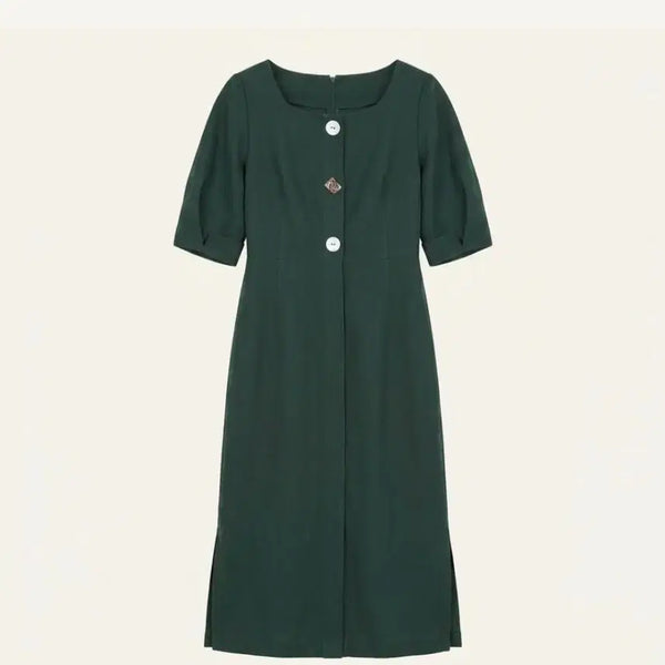 [BUNJANG] Ayzbababa Puff Sleeve Long Dress / 아이잗바바 퍼프 소매 롱 원피스