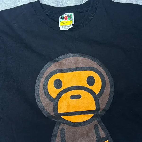 [BUNJANG] BAPE Big Baby Milo Short Sleeve T-Shirt Black L / 베이프 반팔티 블랙 L