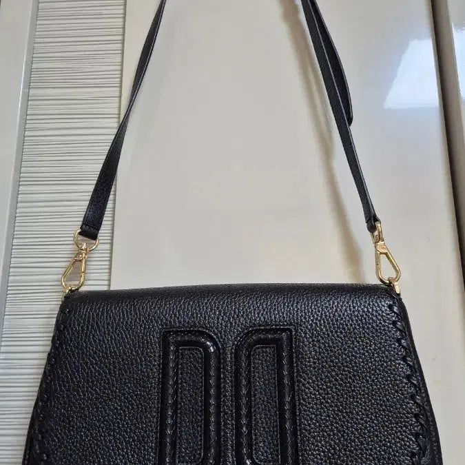 [BUNJANG] DAKS LONDON DD Logo Chain Shoulder Bag Black / DAKS LONDON 정품 DD 로고 체인 숄더백 블랙 풀세트