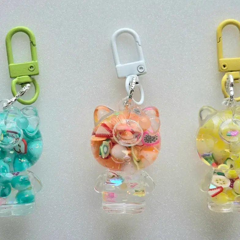 [BUNJANG] Hello Kitty Oil Keychain (Set of 3) / 키티오일 키링