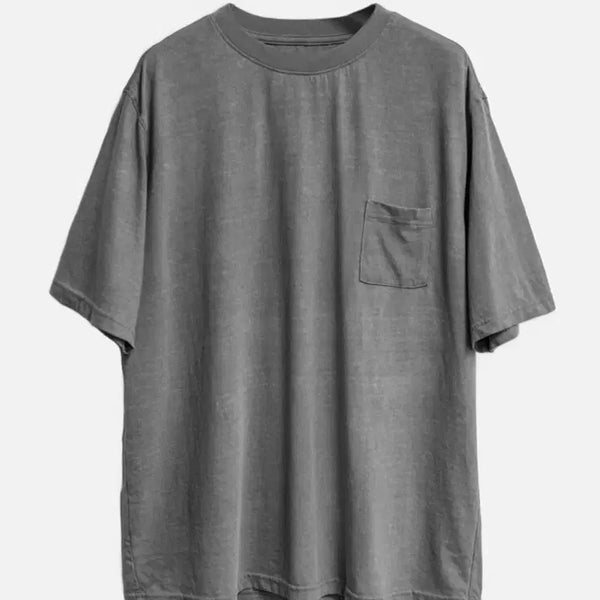 [BUNJANG] Gonak Pocket Half Sleeve T-Shirt - Smoky Gray / (2) 고낙 pocket half sleeve - smoky gray