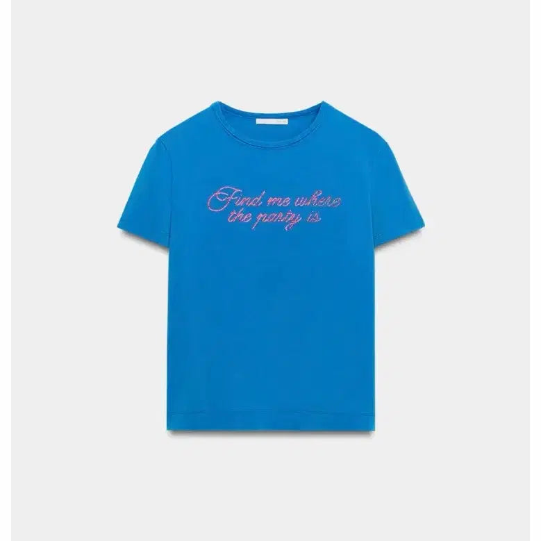 [BUNJANG] Zara Glitter Text Washing Effect T-Shirt / 자라 글리터 텍스트 워싱 이펙트 티셔츠 S