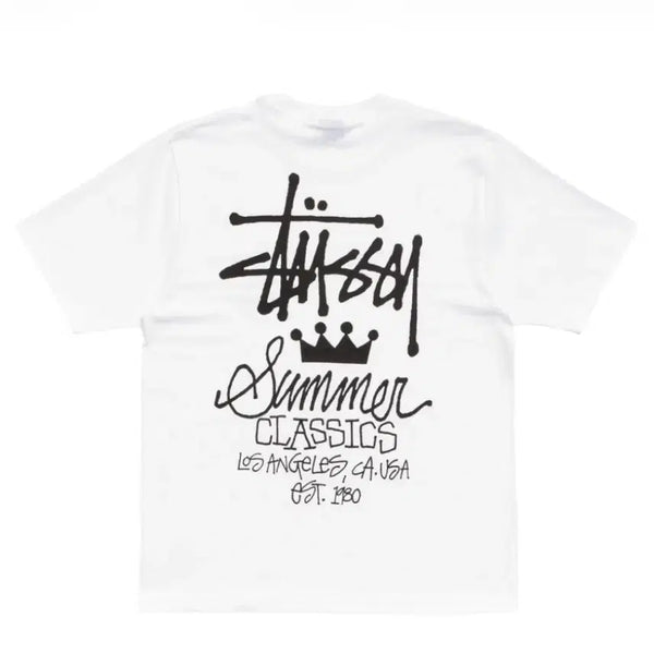 [BUNJANG] Stussy Summer Classic T-Shirt White / 스투시 썸머 클래식 반팔 티셔츠 화이트