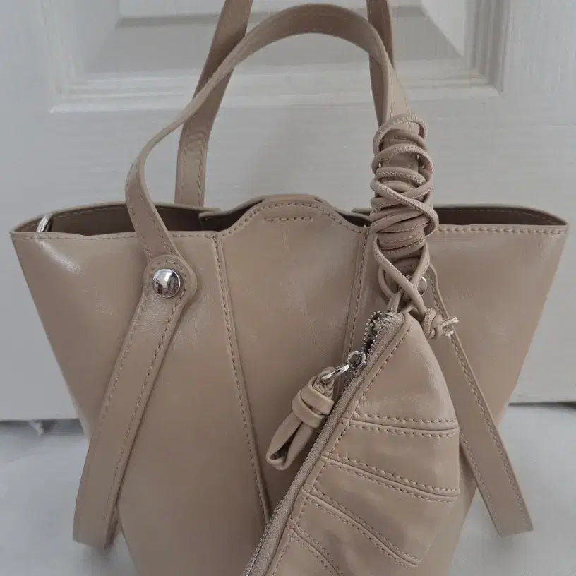 [BUNJANG] Genuine Leather Tote Bucket Bag / 소가죽 토트 버킷백