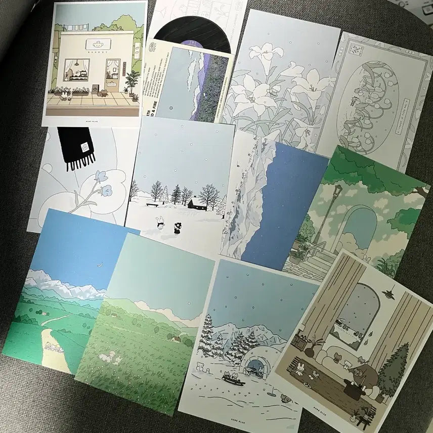 [BUNJANG] Wooi (Ofblue) Postcard Bundle Set / 우이님(오브블루님) 엽서 일괄