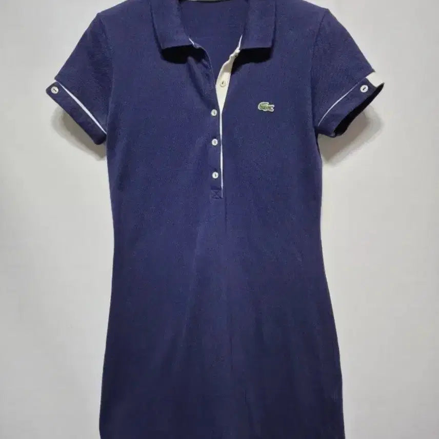 [BUNJANG] Lacoste Short Sleeve Polo Dress Navy XS / 라코스테  반팔 카라 원피스 네이비 XS