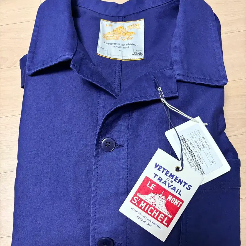 [BUNJANG] Le Mont Saint Michel French Work Jacket Blue / 르몽생미셸 프렌치워크자켓 블루 50 새제품
