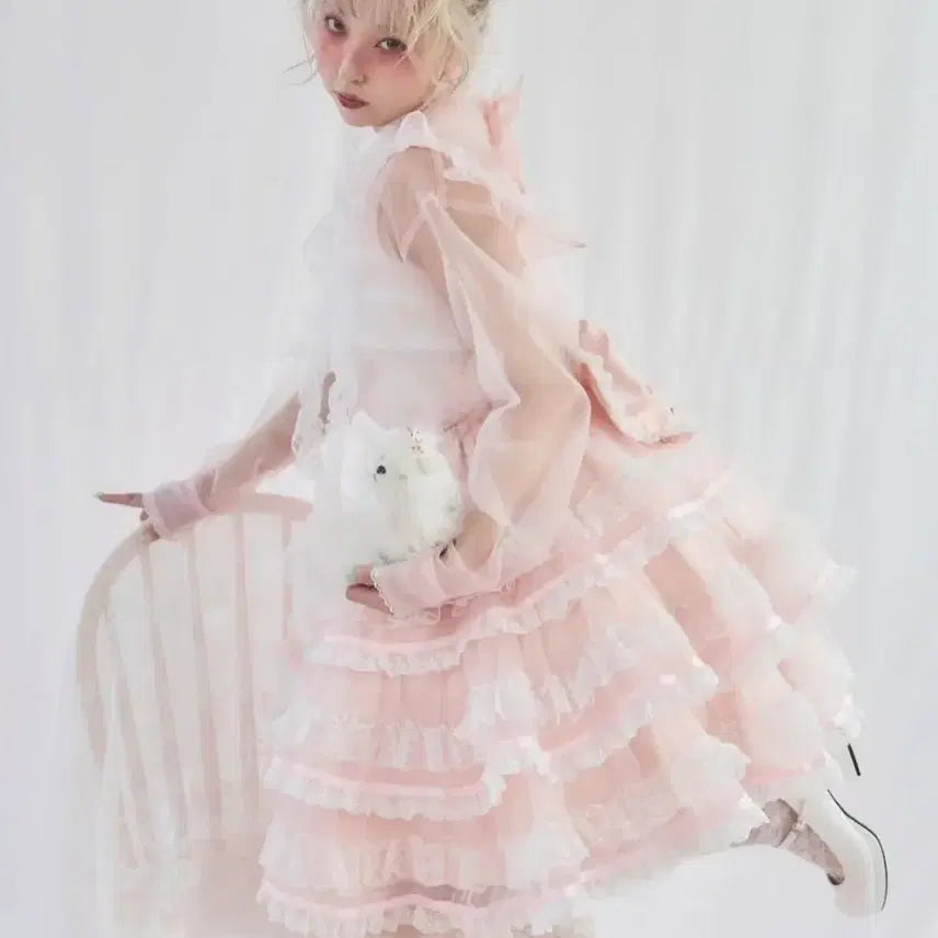 [BUNJANG] Lillily Starlight Ribbon Tulle Skirt / lillily 릴릴리 스타라이트 리본 튤 스커트