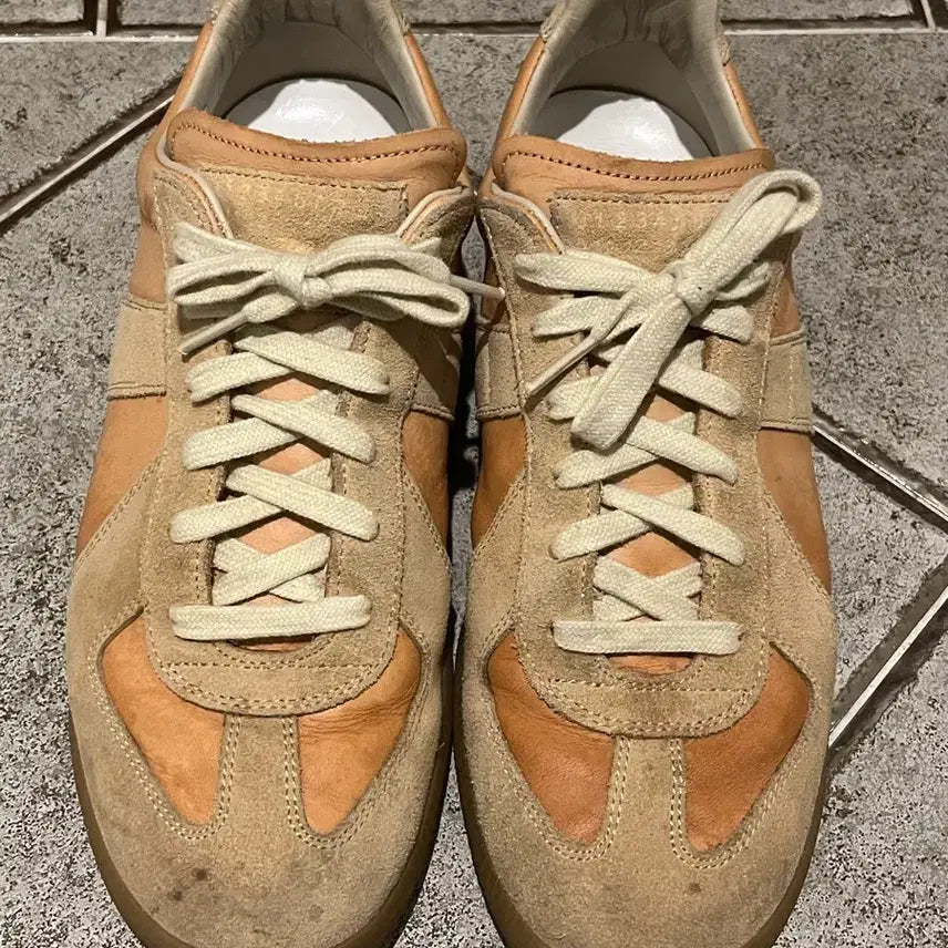 [BUNJANG] Maison Margiela Replica German Army Sneakers Beige/Orange Size 41 / 오늘만 특가!마르지엘라 레플리카 독일군 스니커즈 베이지/오렌지 41사이즈