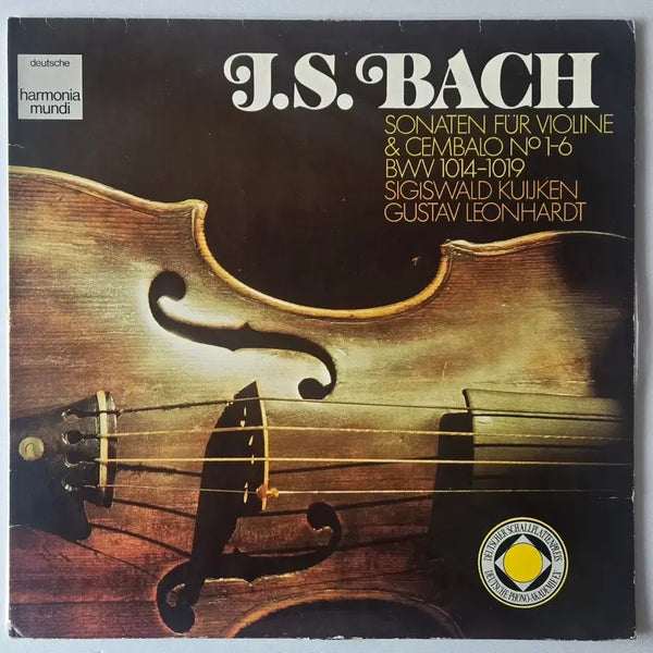 [BUNJANG] Bach Violin Sonatas Complete 2LP - Sigiswald Kuijken, Gustav Leonhardt (Deutsche Harmonia Mundi) / 쿠이켄&레온하르트- 바흐 바이올린소나타 전곡2LP (독일HM)