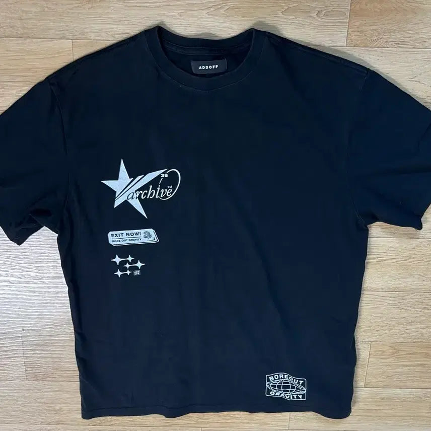 [BUNJANG] Addoff Graphic Print T-Shirt / 애드오프 반팔티
