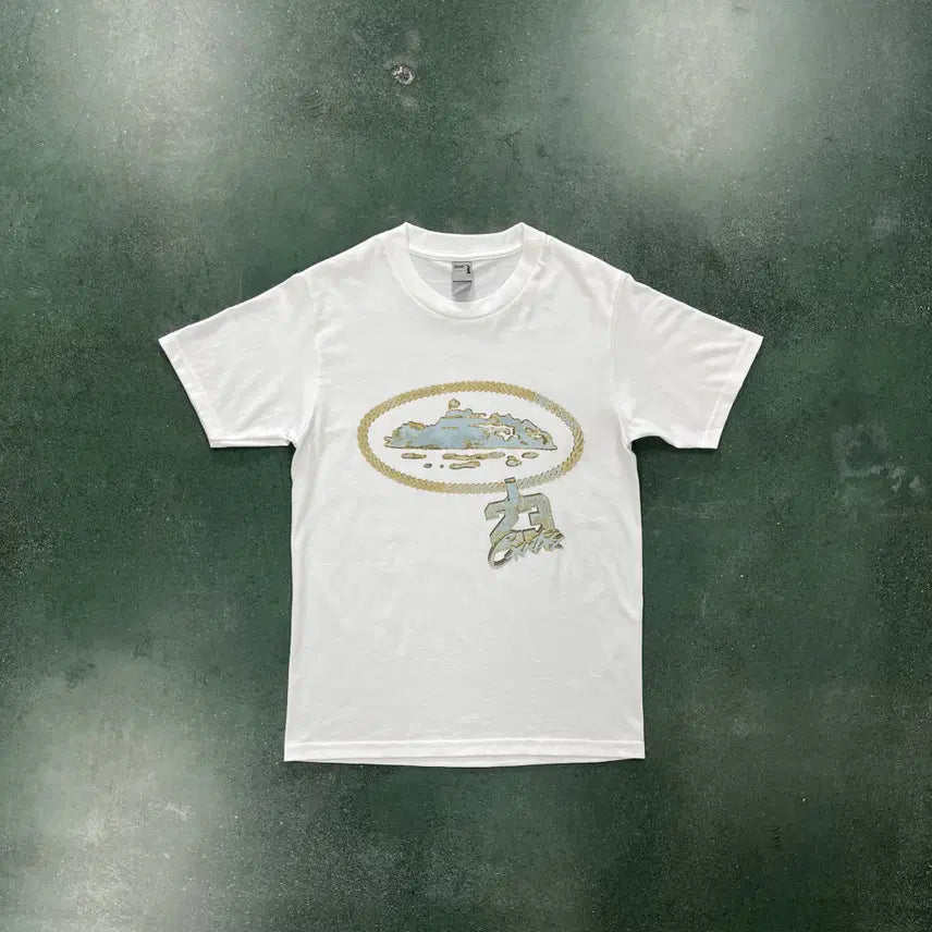 [BUNJANG] Corteiz Central ST T-Shirt White Casual / 코르테이즈  센트럴 씨 티셔츠 화이트 캐쥬얼