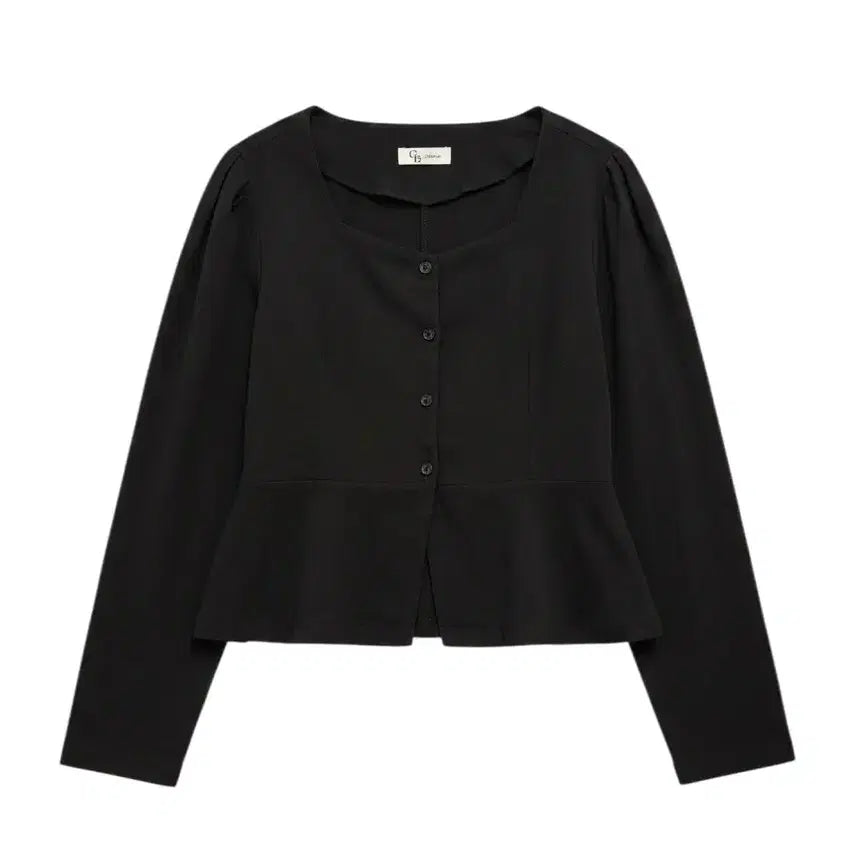 [BUNJANG] CocoBlanc Button Square Neck Blouse Vintage / 여성S/ 코코블랑 버튼 스퀘어넥 블라우스 빈티지킹