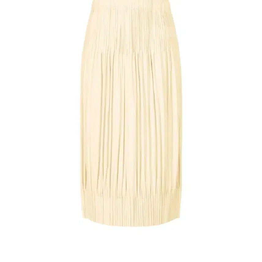 [BUNJANG] Pleats Please Issey Miyake O-paque Skirt Ivory Size 3 / 플리츠플리즈 이세이미야케 오파크 스커트 아이보리 3사이즈