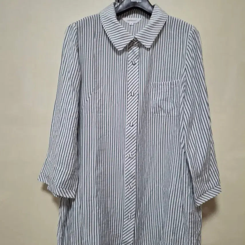 [BUNJANG] Johanex Rayon Stripe Long Sleeve Shirt (Size 66) / johanex 레이온스트라이프 상의  66사이즈   소매8부정도