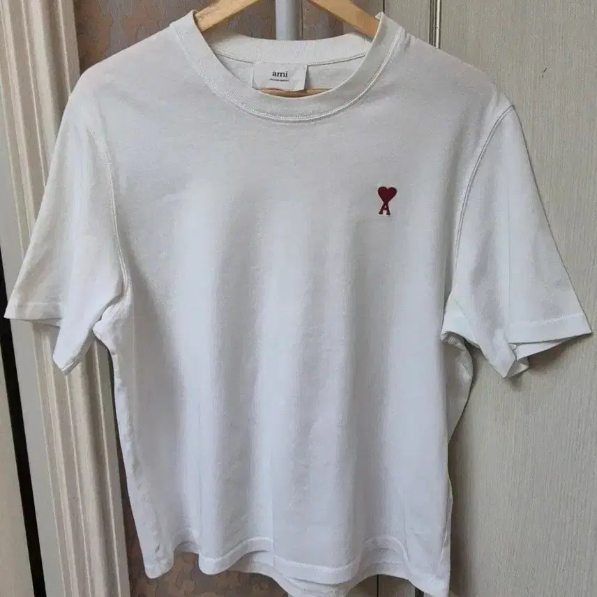 [BUNJANG] AMI Heart Logo Short-Sleeve T-Shirt White XL / 아미 하트 로고 반팔 티셔츠 화이트 XL