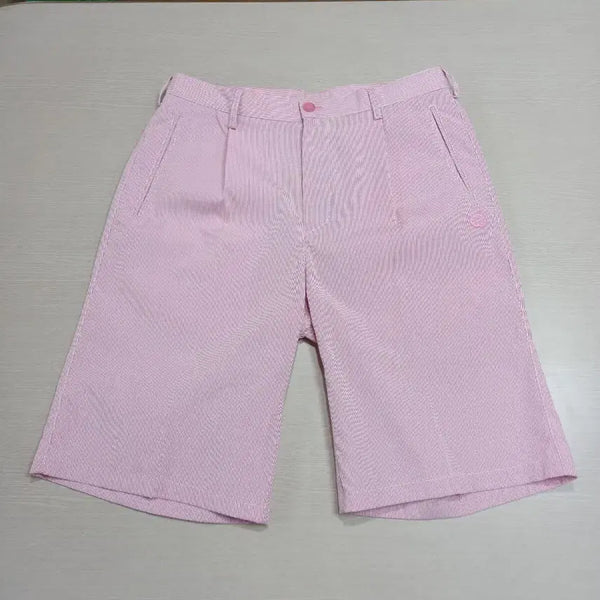 [BUNJANG] Crocodile Unisex Stripe Shorts Pink / 32 새상품 Crocodile 남여공용 반바지 핑크 32-430