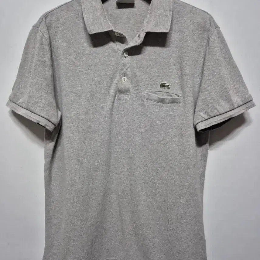 [BUNJANG] Lacoste Pique Polo Shirt Grey Size 95 / 라코스테 카라티 그레이 95