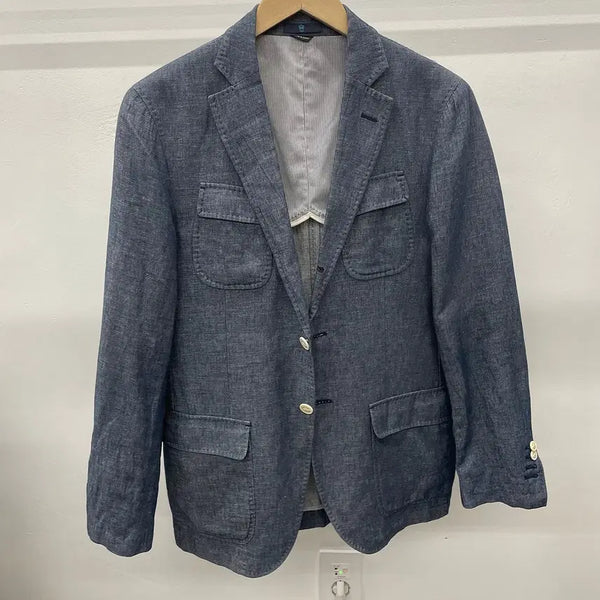 [BUNJANG] Massimo Dutti Linen Cotton Blend 3-Roll-2 Blazer Jacket / 100)마시모두띠 린넨 실크 자켓