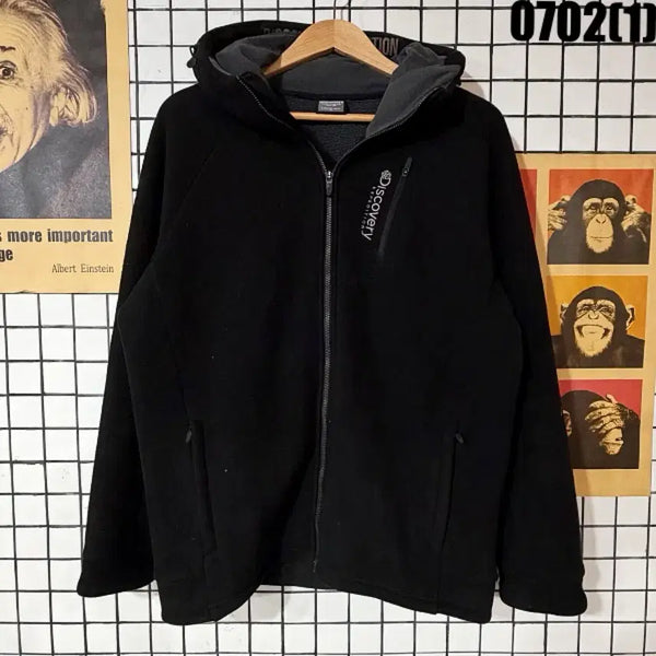 [BUNJANG] Discovery Expedition Hooded Zip-Up Jacket Black / 디스커버리 익스페디션 후드 집업 블랙 100