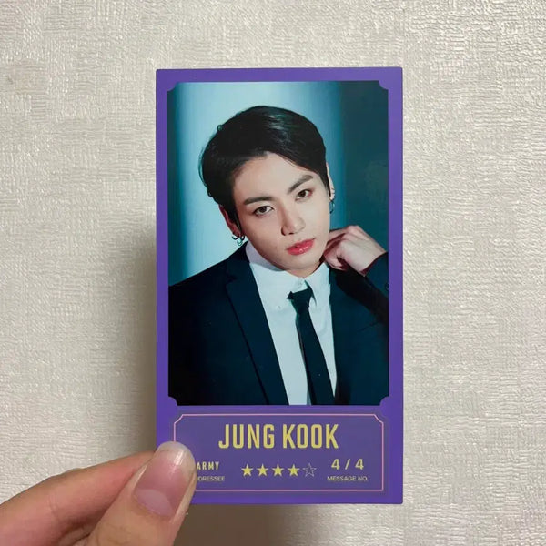 [BUNJANG] BTS Bangbangcon The Live Jungkook Message Card Version 4 / 방탄소년단 BTS 방방콘 더 라이브 4 버전 정국 메세지 카드