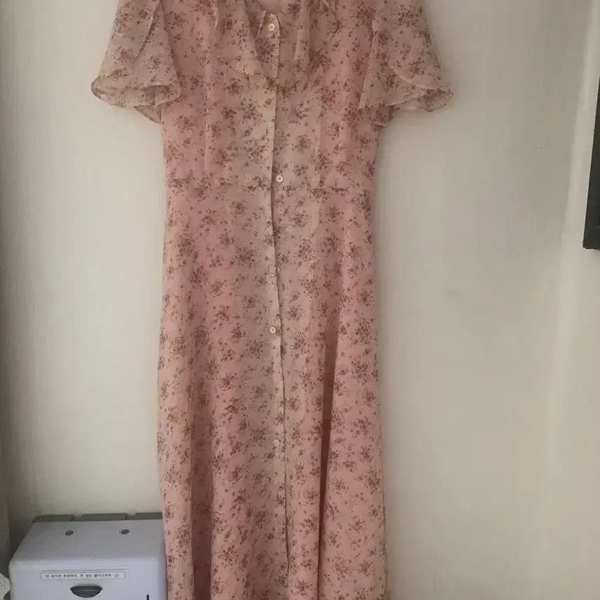 [BUNJANG] Mint Retro Floral Chiffon Dress / 민타레트로 플라워 원피스