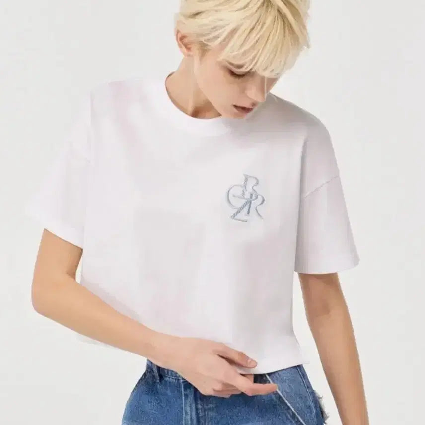 [BUNJANG] City Breeze 2023 Embroidered Logo Cropped T-Shirt / 미착용 시티브리즈 2023 자수로고 크롭티셔츠 55~66