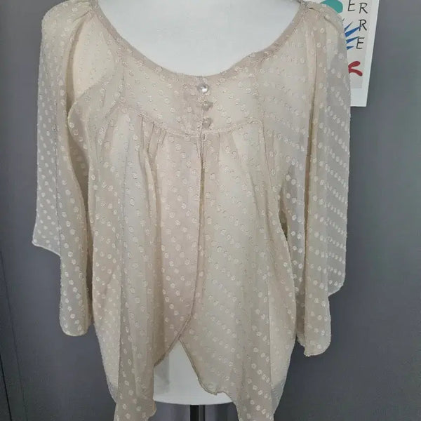 [BUNJANG] Dot Detail Blouse / 도트 바선생 블라우스