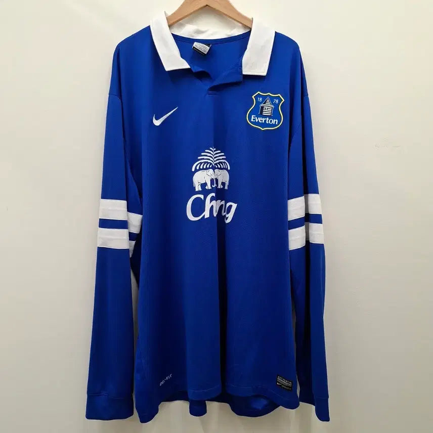 [BUNJANG] Everton 2013-14 Home Long Sleeve Shirt (Size 3XL) / 에버튼 13-14 홈 롱슬리브 셔츠