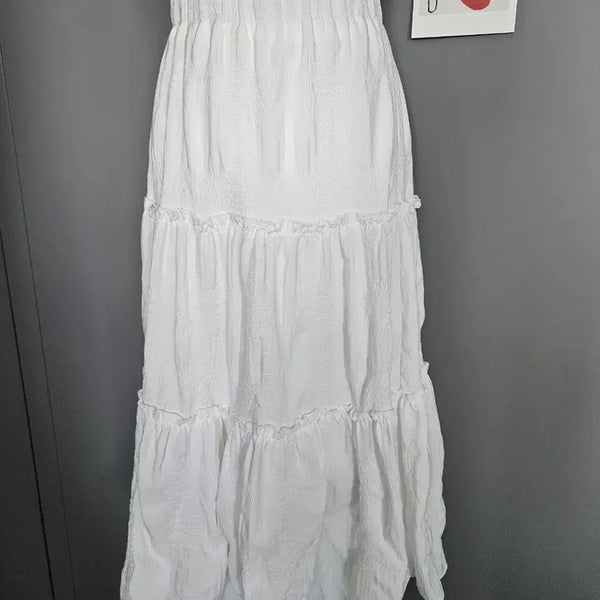 [BUNJANG] White Long Skirt / 화이트 롱스커트