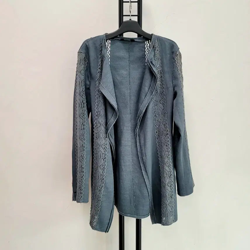 [BUNJANG] TIME Navy Lace Cardigan / 정품 타임 TIME 네이비색 레이스 가디건