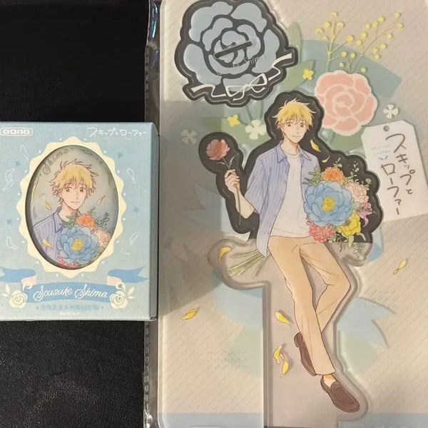 [BUNJANG] Skip and Loafer Sosuke Shima Pop Mart Acrylic Stand & Can Badge Bundle Set / 스킵과 로퍼 시마 소스케 팝마트 아크릴 스탠드 + 캔뱃지 일괄