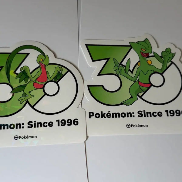 [BUNJANG] Pokemon 30th Anniversary Sticker Set - Treecko, Grovyle, Sceptile / 포켓몬스터 30주년 스티커 판매 교환 나무돌이 나무킹